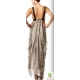Rochie maxi din matase, cu print "piele de sarpe"