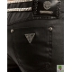 Blugi scurti cu tinte metalice piramidale si aspect de piele