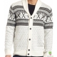 Pulover cardigan cu guler sal