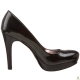 Pantofi pumps din piele lacuita, cu bot rotund