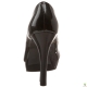 Pantofi pumps din piele lacuita, cu bot rotund