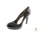 Pantofi pumps din piele lacuita, cu bot rotund