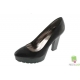 Pantofi pumps din piele intoarsa, cu bot prelung si platforma zimtata
