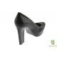 Pantofi pumps din piele intoarsa, cu bot prelung si platforma zimtata