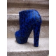 Botine din piele cu par de ponei imprimat leopard si platforma arhitecturala