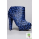 Botine din piele cu par de ponei imprimat leopard si platforma arhitecturala