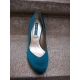 Pantofi pumps din satin, cu bot migdala si platforma ascunsa