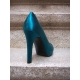 Pantofi pumps din satin, cu bot migdala si platforma ascunsa