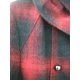 Sacou lung din tweed, cambrat si cu petice din piele eco