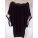Haina din blana de iepure, zebra-print, cu cordon din piele