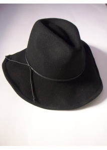 Palarie fedora din lana, cu bor larg ajustabil, rocker