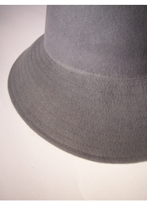 Palarie fedora din lana cu bor larg asimetric
