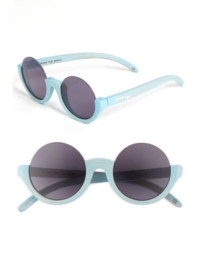 Ochelari de soare cu lentile circulare si rama facuta manual din bambus