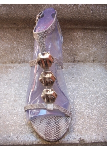Pantofi pumps din satin, cu bot migdala si platforma ascunsa