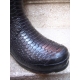 Cizme din cauciuc cu print iconic si textura glossy