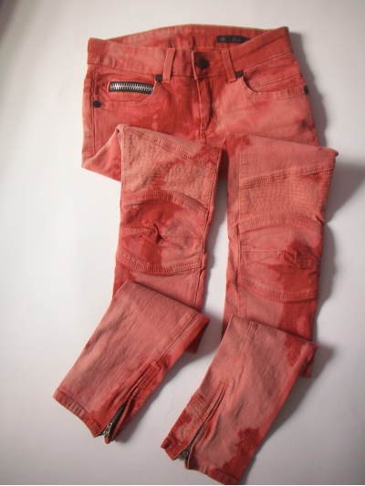 Blugi moto, super slim, decolorati 