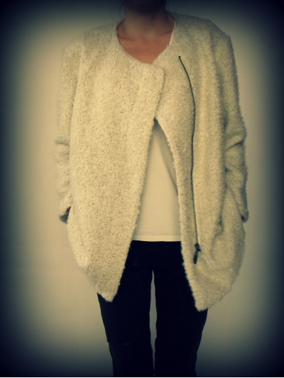 Jacheta cocoon din boucle