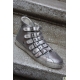 Rock&Candy Metallic Distressed Leather Hi Sneacker