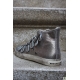 Rock&Candy Metallic Distressed Leather Hi Sneacker