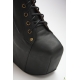 Botine sculpturale din piele, cu platforma si fara toc
