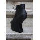 Botine sculpturale din piele, cu platforma si fara toc