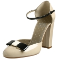 Pantofi din piele lacuita Mary-Jane, cu funda
