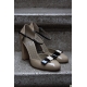 Pantofi din piele lacuita Mary-Jane, cu funda
