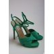 Sandale din piele intoarsa cu toc stiletto
