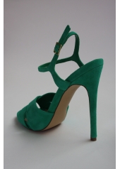 Sandale din piele intoarsa cu toc stiletto