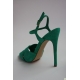 Sandale din piele intoarsa cu toc stiletto